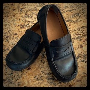 Boys GEOX Penny Loafers Dress Shoes Black 29 12.5